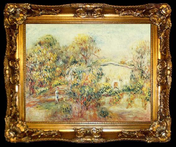framed  Pierre-Auguste Renoir Landschaft bei Cagnes, ta009-2